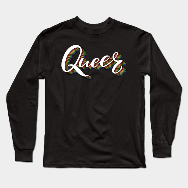 Queer Long Sleeve T-Shirt by valentinahramov